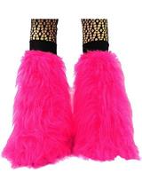 Adult Neon Pink Leg Warmer Fluffies