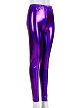 Ladies Purple Laser Effect Leggings