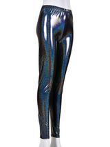 Ladies Charcoal Laser Effect Leggings