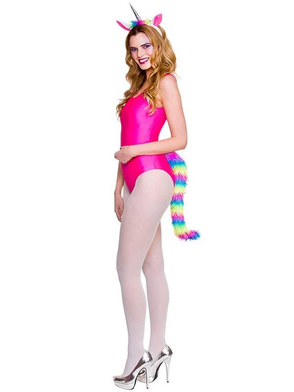 Adult Ears & Giant Tail - Rainbow Unicorn