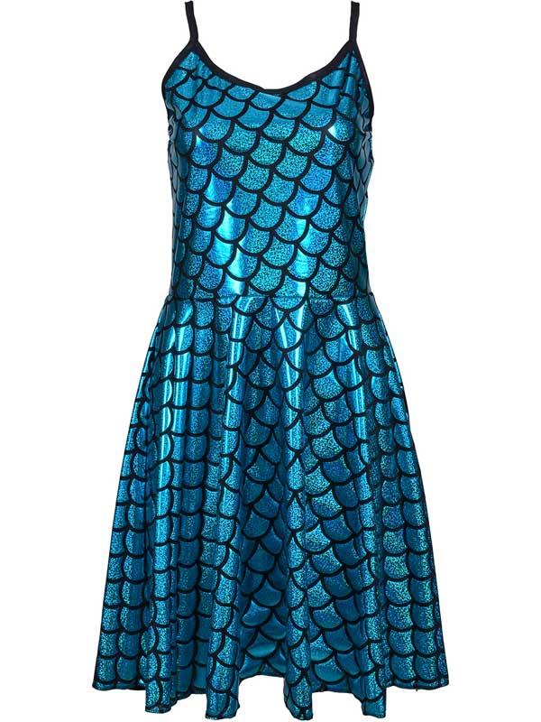 Adult Ladies Dress - Scale Turquoise