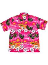 Adult Pink Hawaiian Shirt - Palm Trees