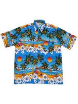 Adult Blue Hawaiian Shirt - Beetle Cars