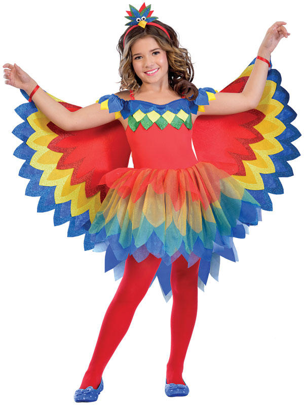 Child Girls Pretty Parrot Fairy Costume