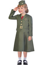 Child Wartime Officer Girl Costume