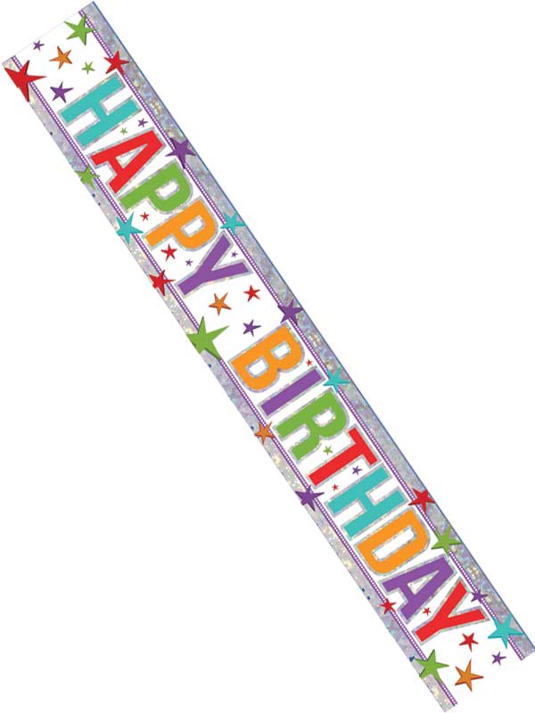 Happy Birthday Foil Multi Colour Banner Birthdays Plymouth