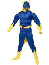 Mens Soft Muscle Chest Bananaman Costume