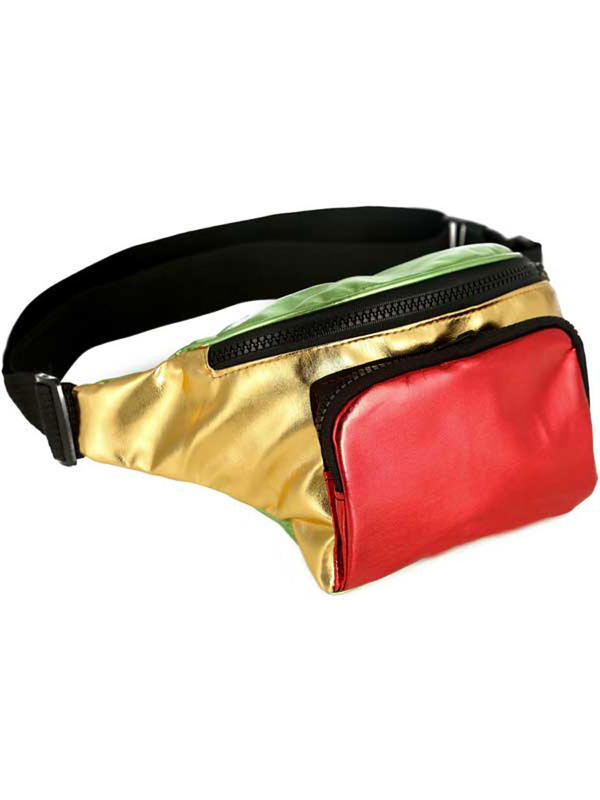 Adult Bum Bag - Red Gold & Green