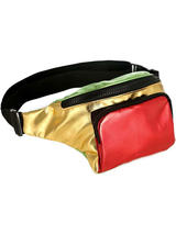 Adult Bum Bag - Red Gold & Green