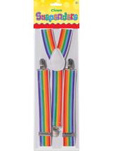 Adult Rainbow Clown Suspenders
