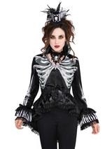 Adult Ladies Black & Bone Jacket Gothic