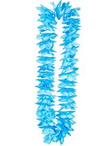 Adult Deluxe Satin Lei 9Cm Flower - Blue