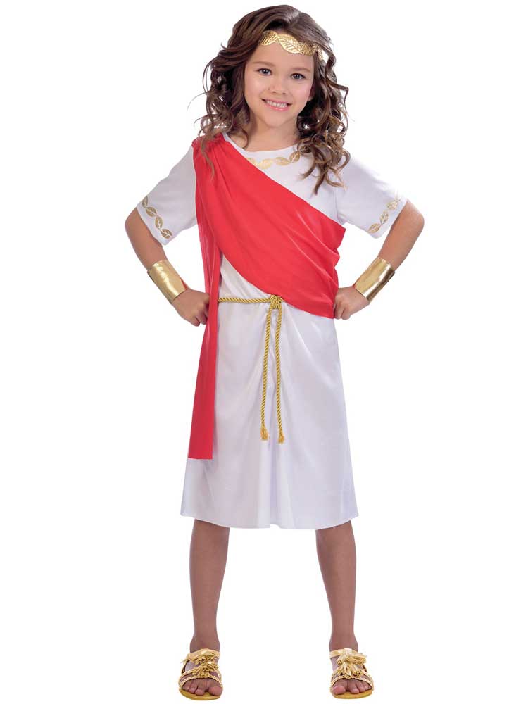 Childs Toga Girl Fancy Dress Costume Roman Greek Emperor Book Week Day ...