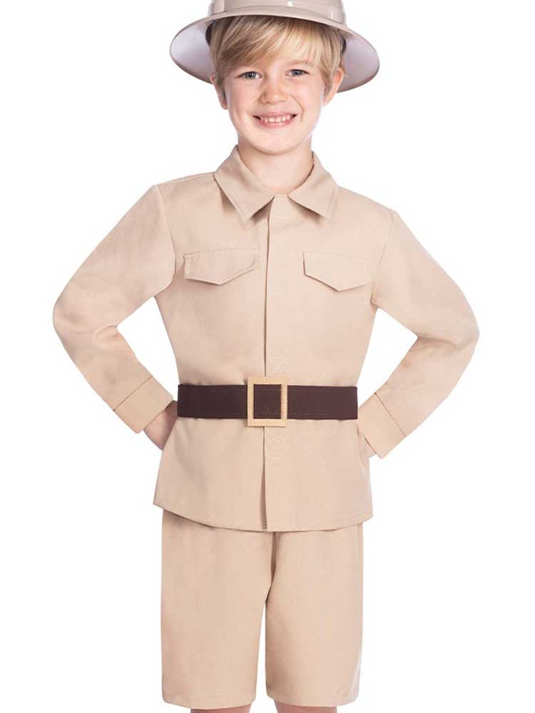 Childs Safari Boy Fancy Dress Jungle Explorer Costume Hunter Zoo Keeper