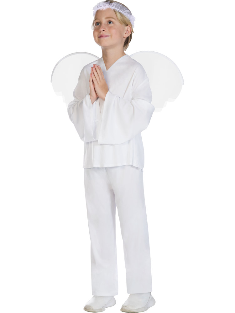 Childs Nativity Angel Gabriel Fancy Dress Costume Christmas Xmas Girls