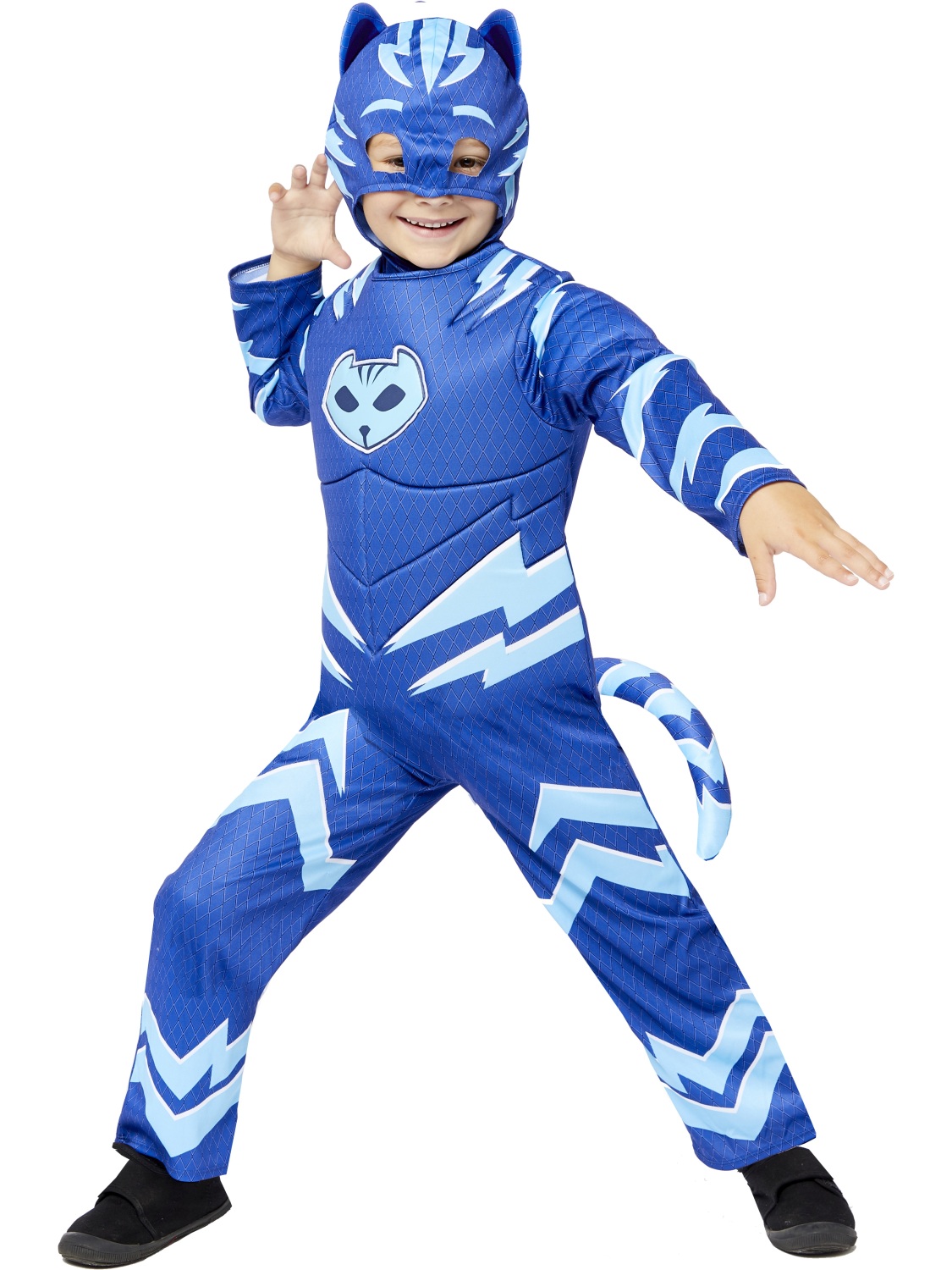 Boys PJ Masks Muscle Chest Catboy Fancy Dress Glow in the Dark Costume