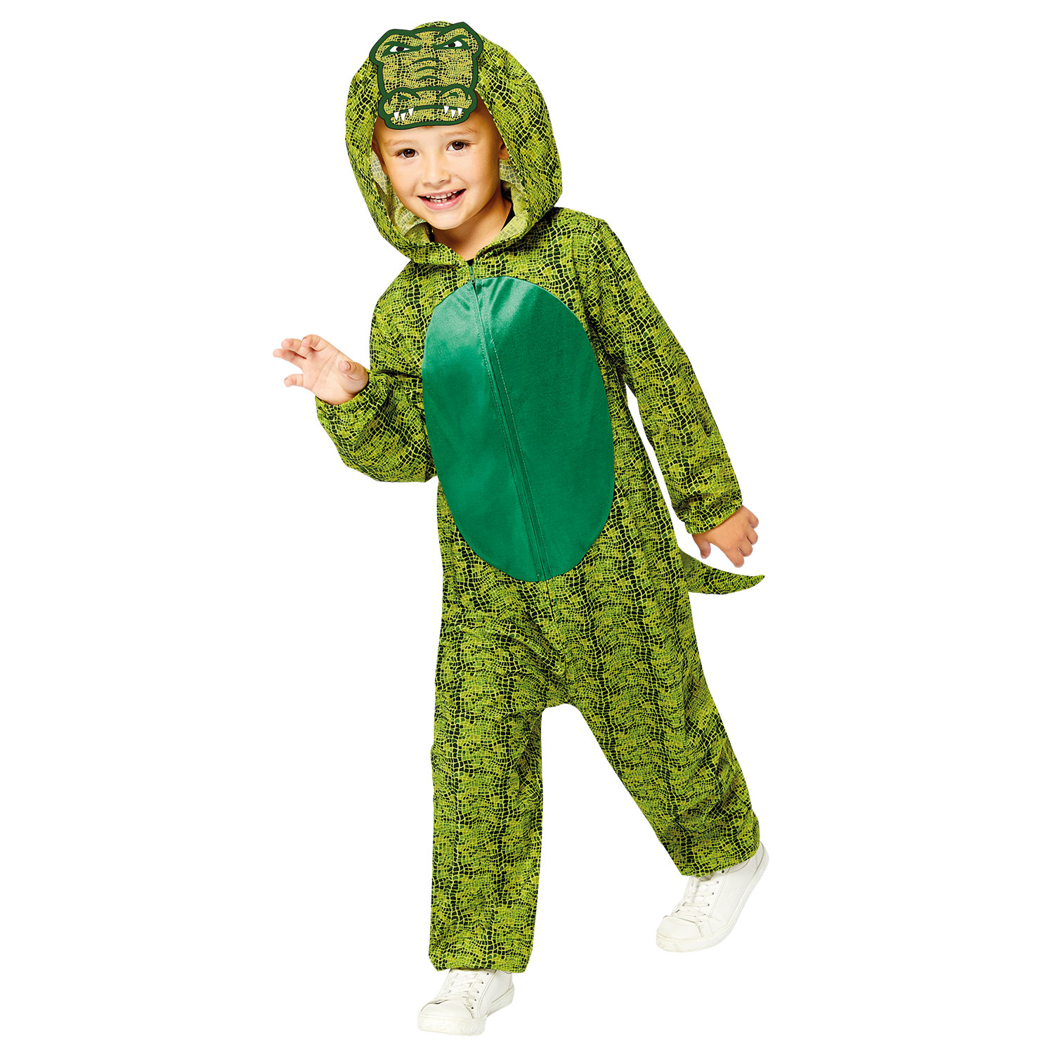 Childs Crocodile Fancy Dress Animal Costume Zoo Book Day Girls Boys 