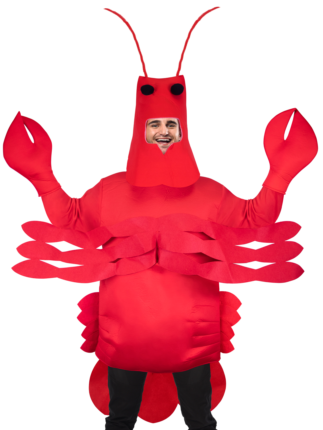 Adults Red Lobster Fancy Dress Costume Seaside Summer Animal Crab Mens