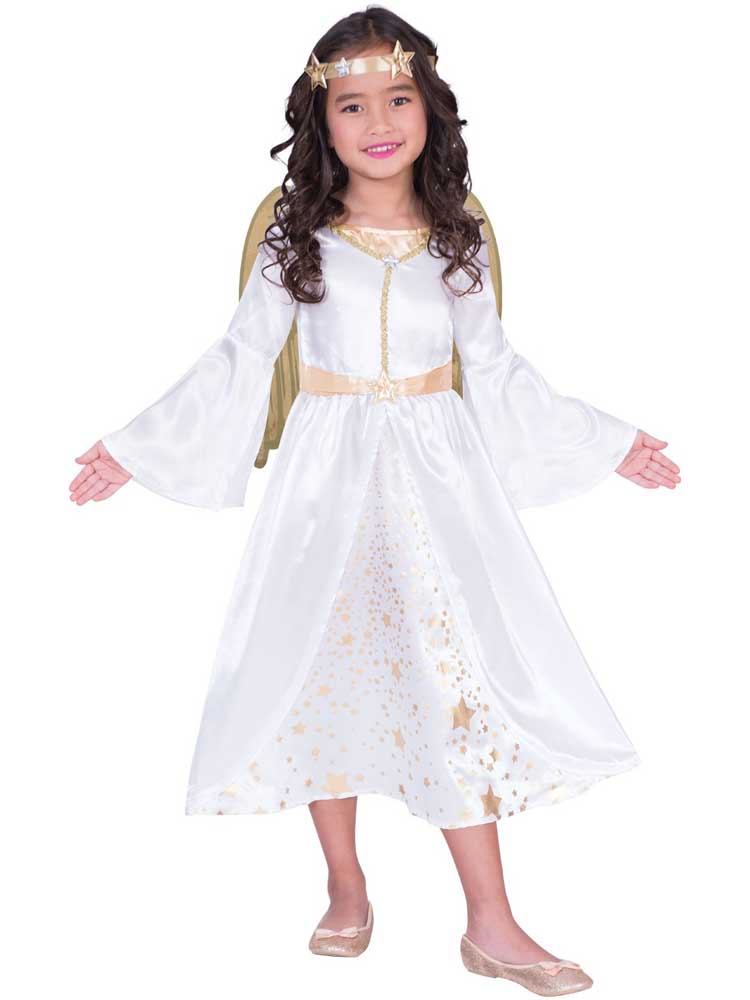Child White Angel Fancy Dress Costume 