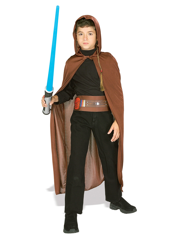 Child Licensed Star Wars Jedi Knight Cloak Lightsaber Fancy Dress ...