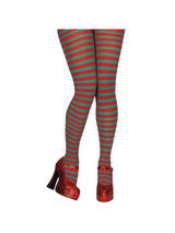 Red Green Candystripe Tights