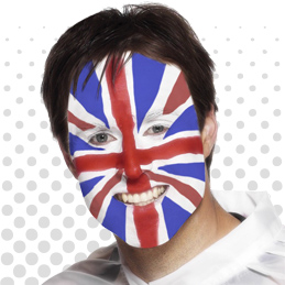ENGLAND HAIRY CHEST ST GEORGE ENGLISH FLAG PRINT FANCY DRESS ACCESSORY