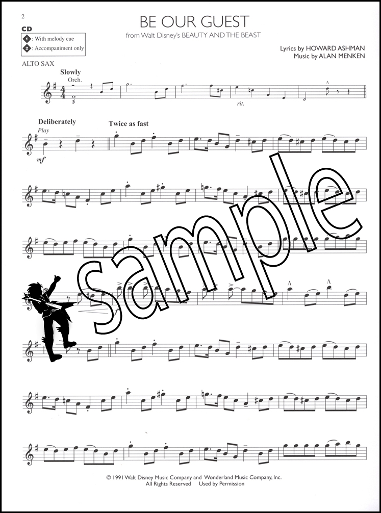 Disney Solos for Alto Sax Saxophone Instrumental Play-Along Sheet Music ...