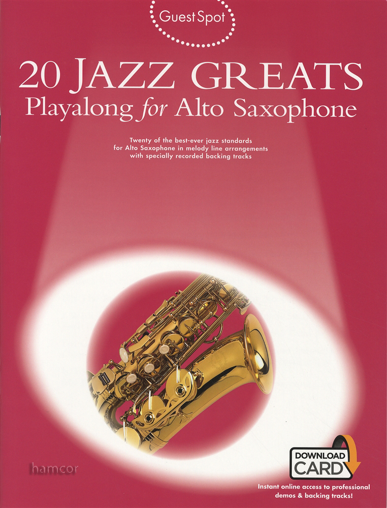 20 Jazz Greats Play-Along for Alto Sax Sheet Music Book/DLC Fever Perdido