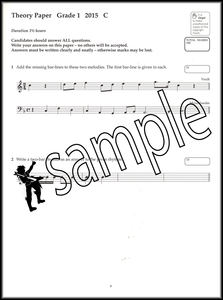 Grade 1 Music Theory Past Papers