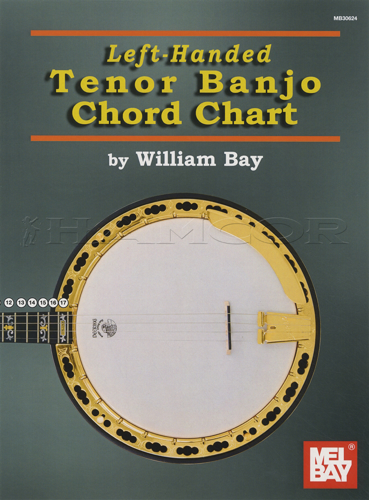 Left-handed Tenor Banjo Chord Chart Fingerboard Diagram By William Bay 