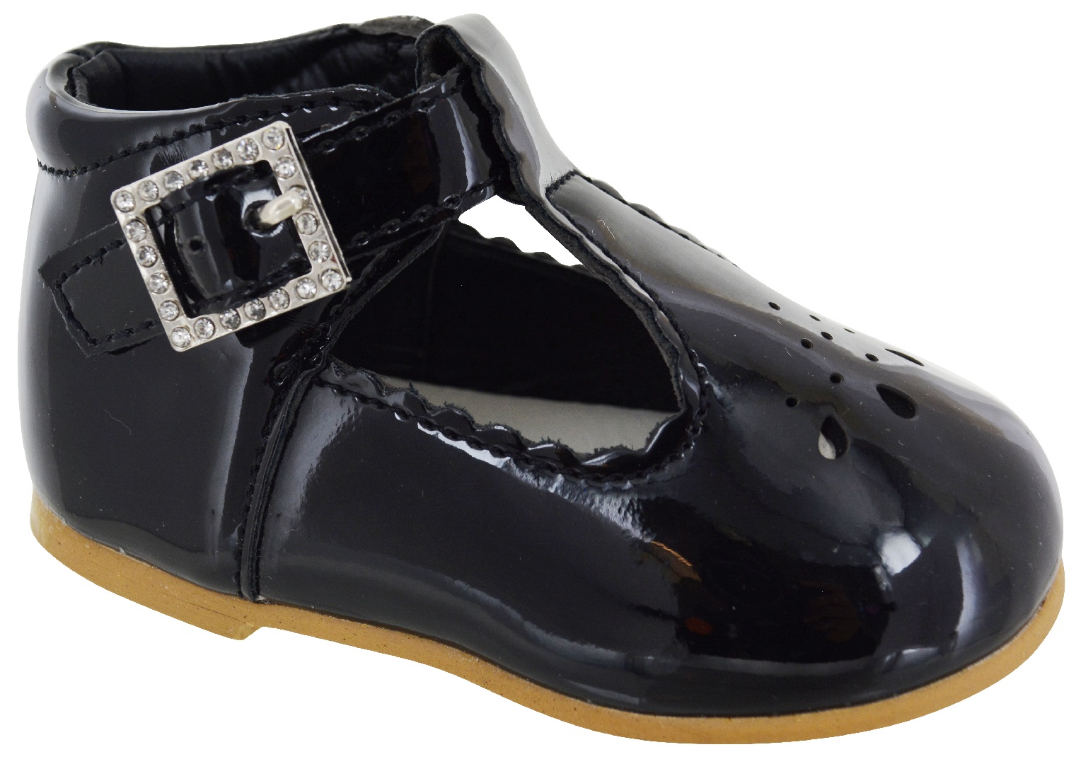 girls baby toddler t bar diamate patent wedding party buckle spanish spanish shoe size