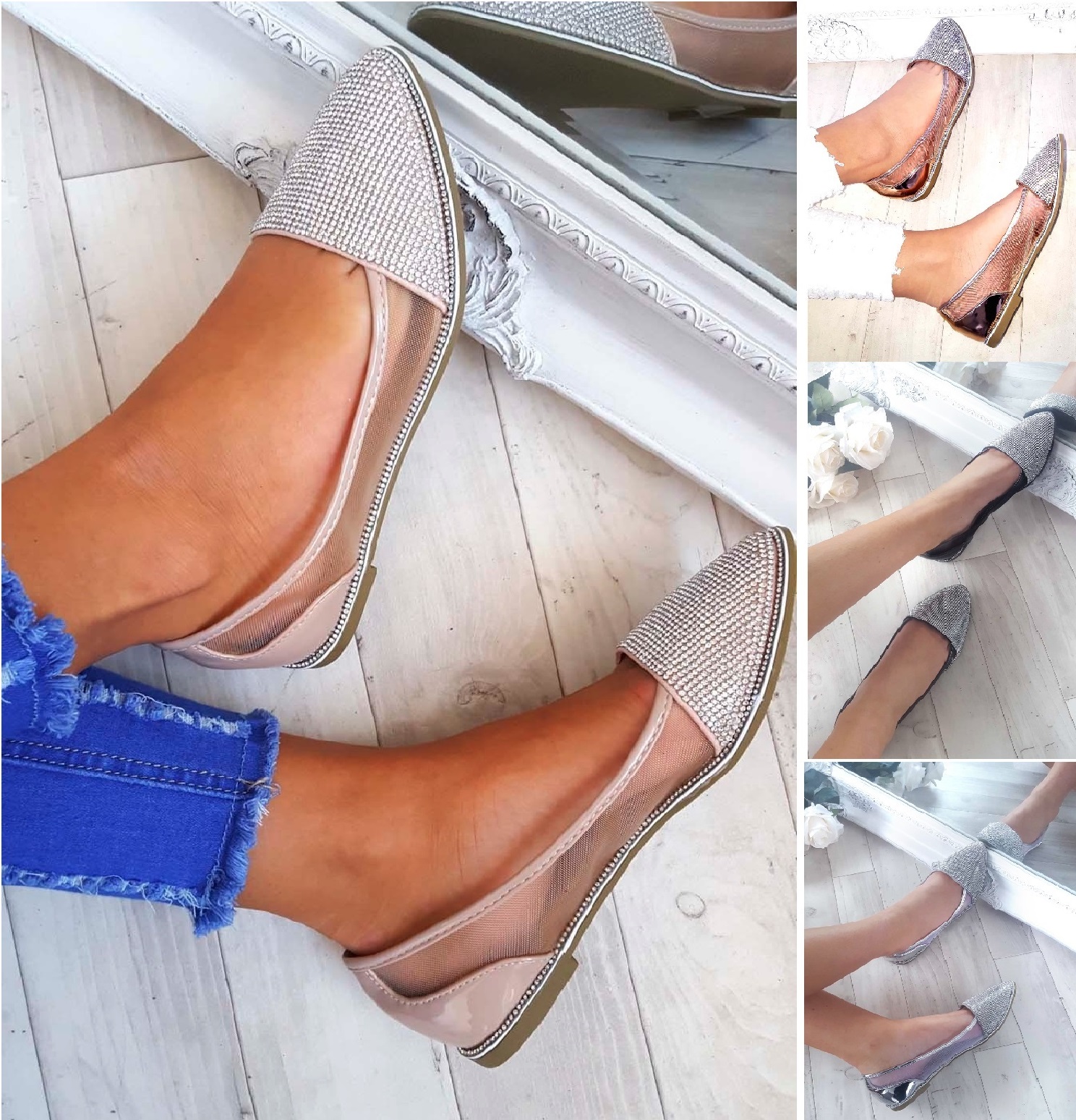 rose gold dolly shoes