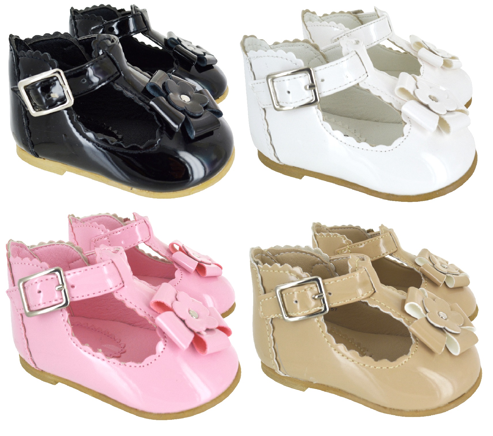 CHILDRENS TODDLER WEDDING PARTY SHOES GIRLS TRENDY SPANISH PATENT COMFY SHOES