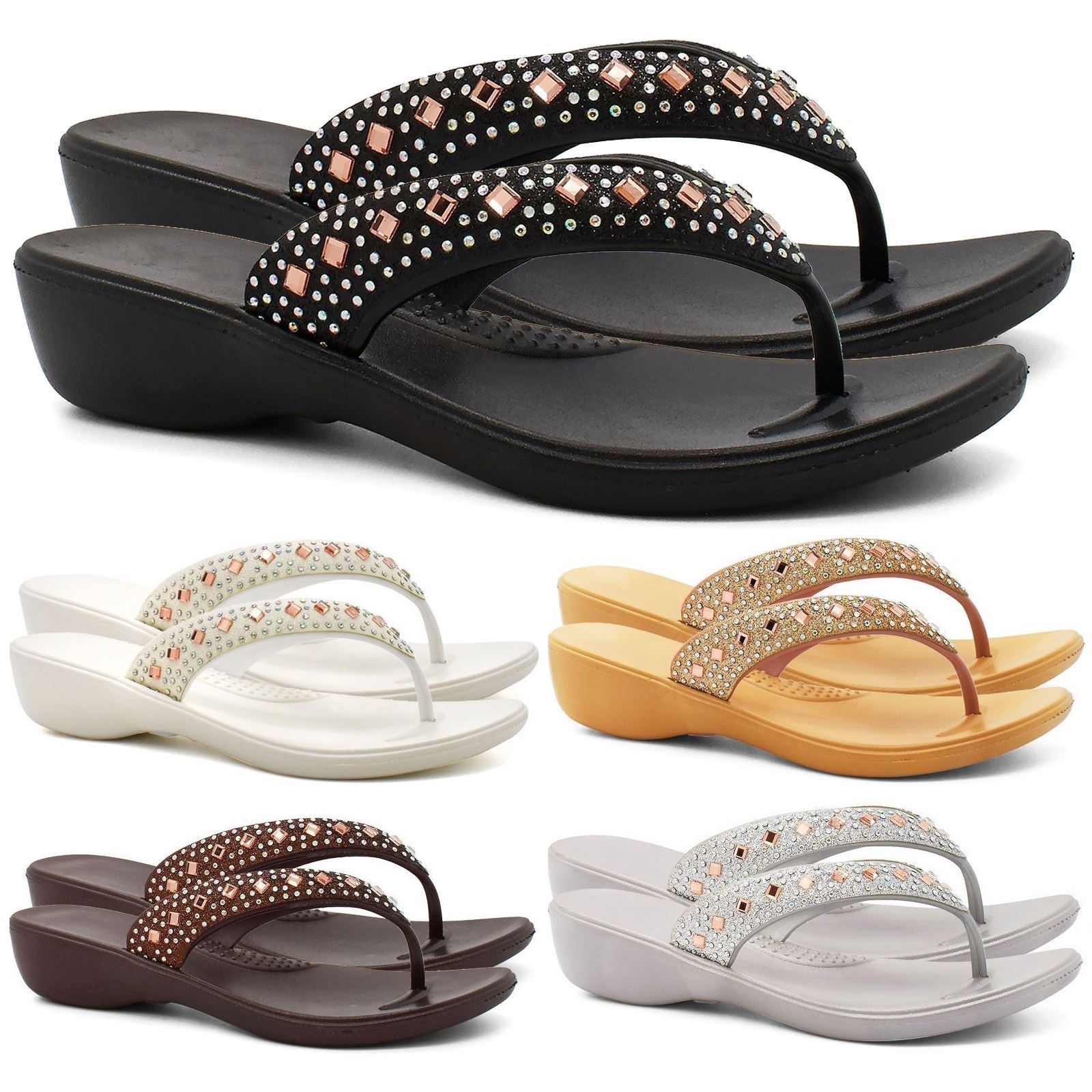 Sandalias dedo cuña Clearance