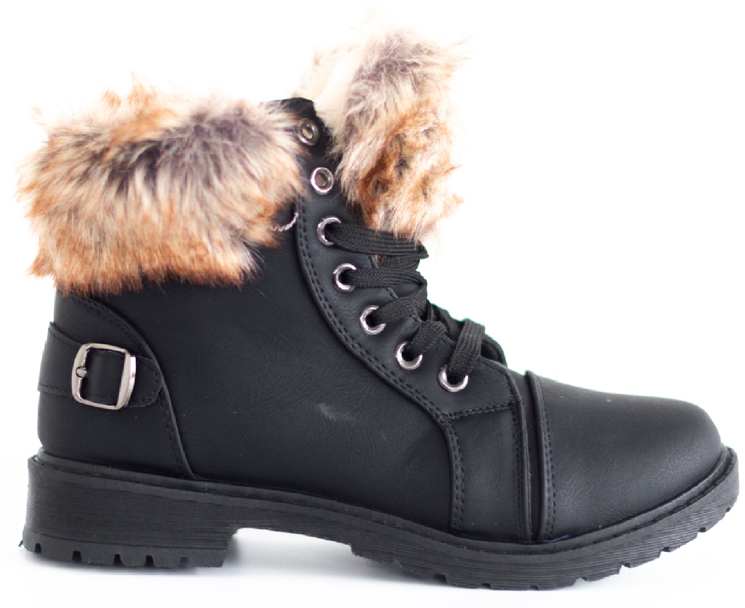 DAMEN KNÖCHELWARMER GRIFF SOHLE KUNSTFELL GEFÜTTERT DAMEN WINTER WANDERSCHUHE STIEFEL - Bild 15 von 28