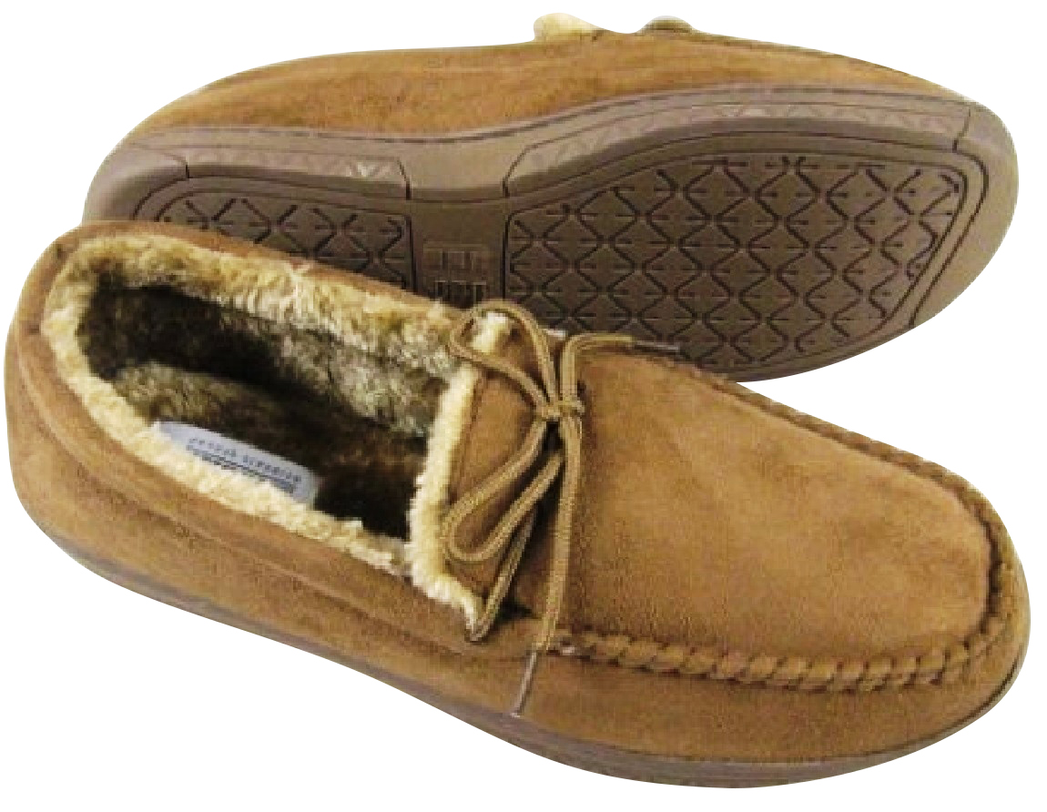 MENS SUEDE MOCCASINS WARM FAUX SHEEPSKIN FUR LINED WINTER LOAFERS SLIPPERS SIZE - Picture 7 of 20