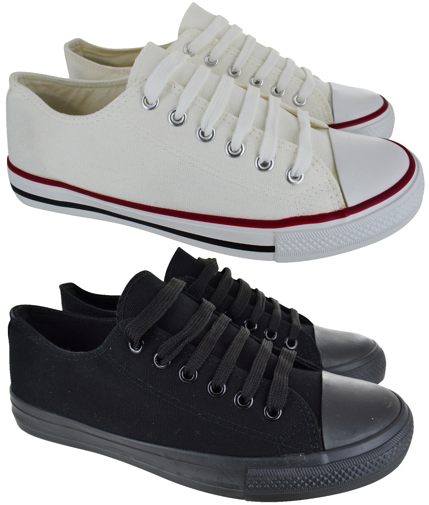 canvas lace up pumps