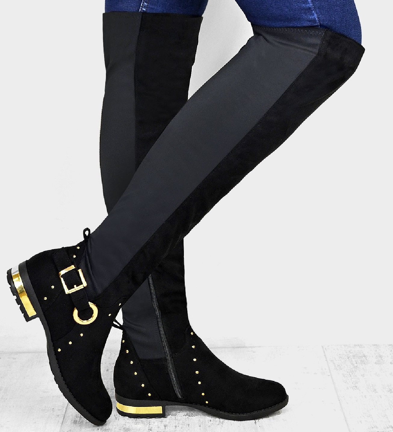 stretch boots over knee