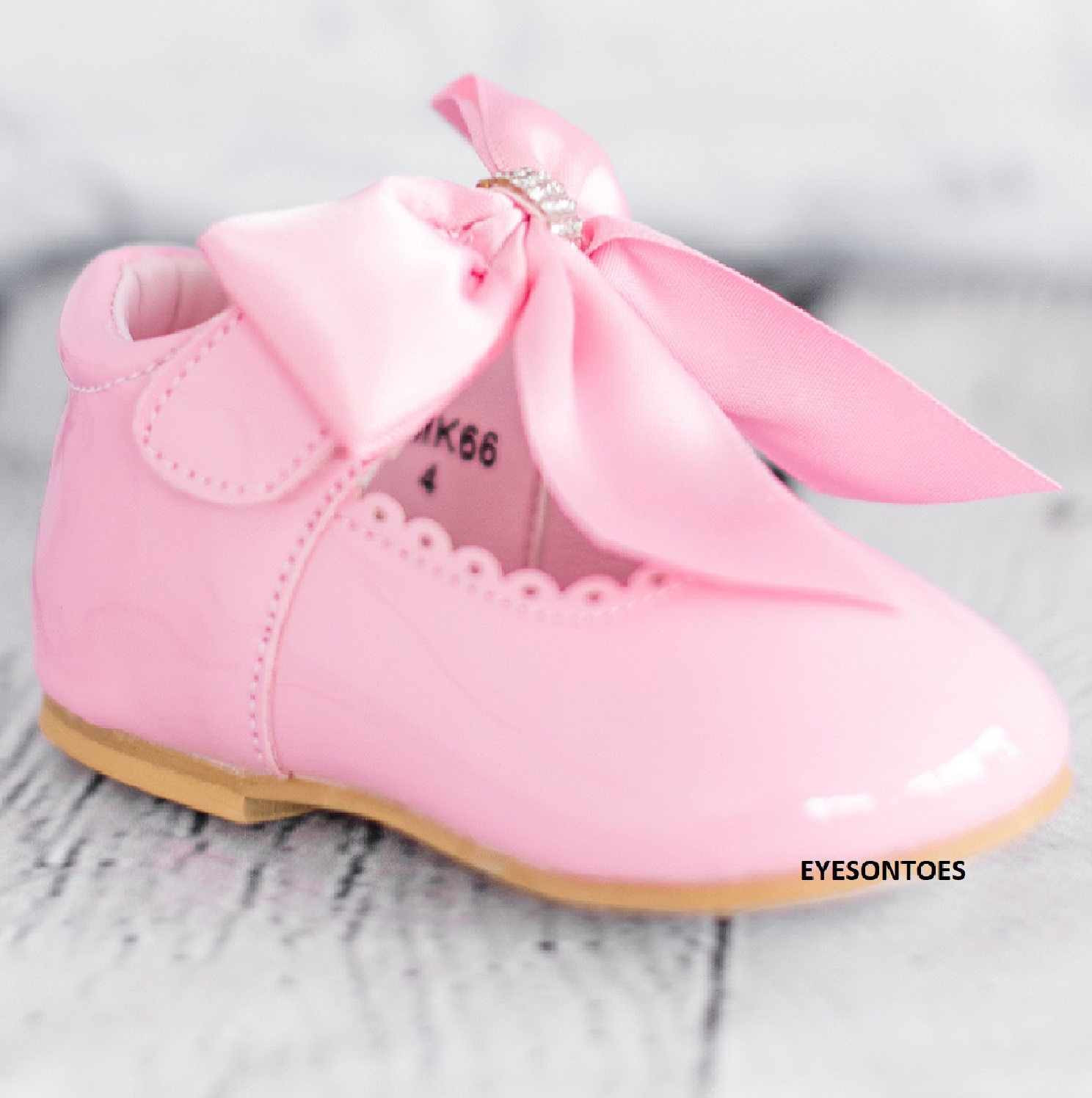 GIRLS SATIN BOW SPANISH KIDS BABY INFANTS WEDDING PARTY PATENT TOODLER SHOES SZ 