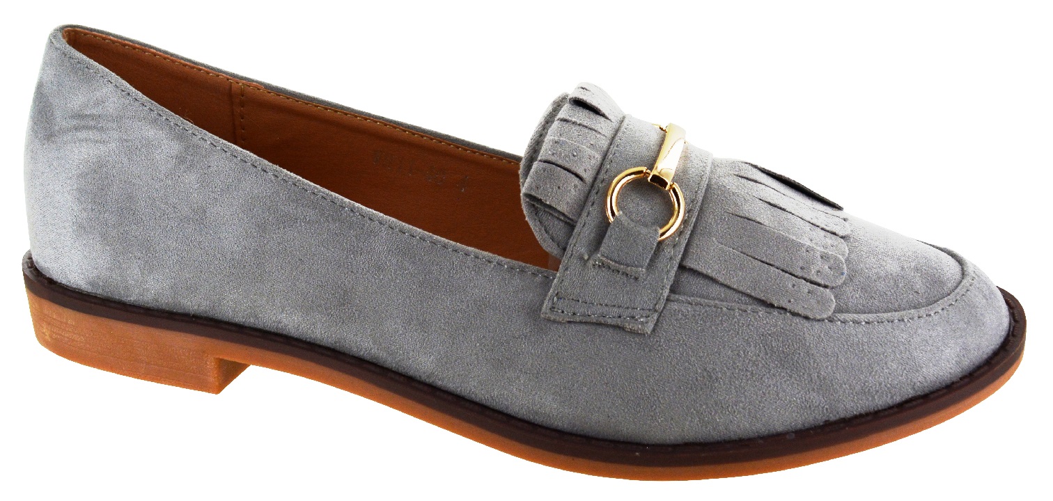 LADIES WOMENS LOW HEEL FLAT BUCKLE LOAFERS TASSELS OFFICE LADIES WOMENS LOW HEEL FLAT BUCKLE LOAFERS TASSELS OFFICE