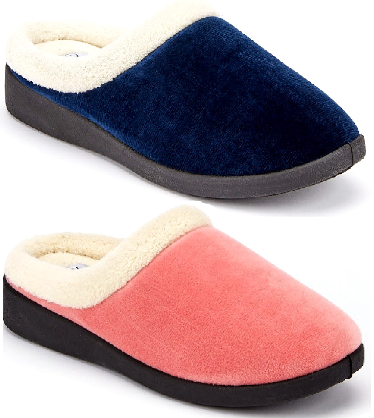 Ladies Mules Womens Soft Suede Slippers Indoor Shoes with Rubber Sole