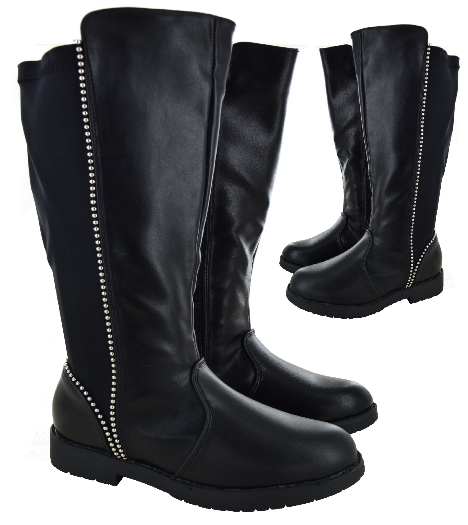 flat biker style boots
