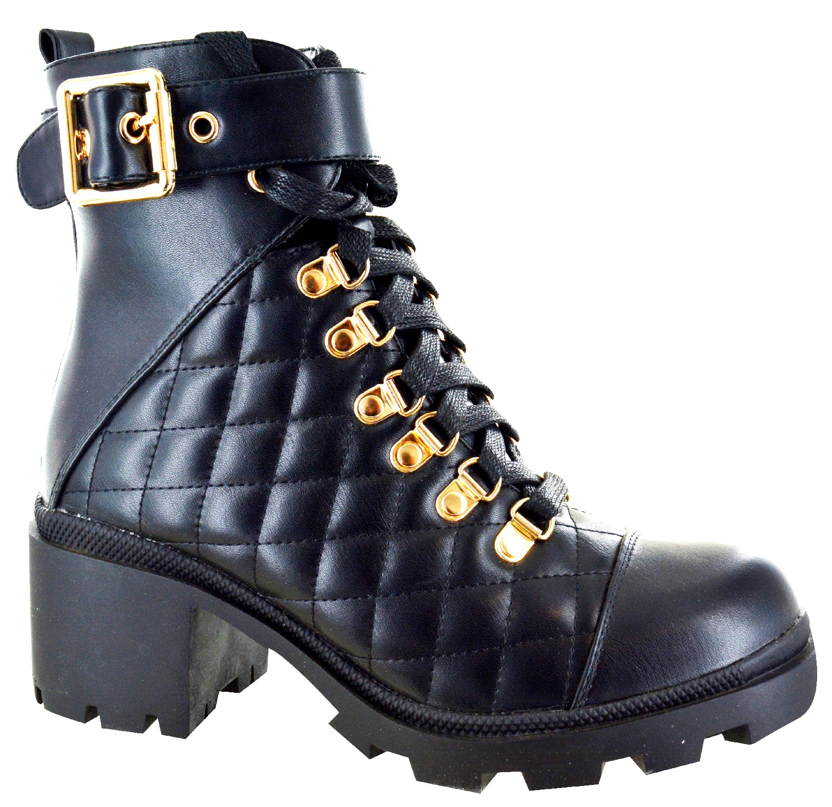 LADIES WOMENS CHUNKY PLATFORM BLOCK HEEL ZIP GOTH PUNK