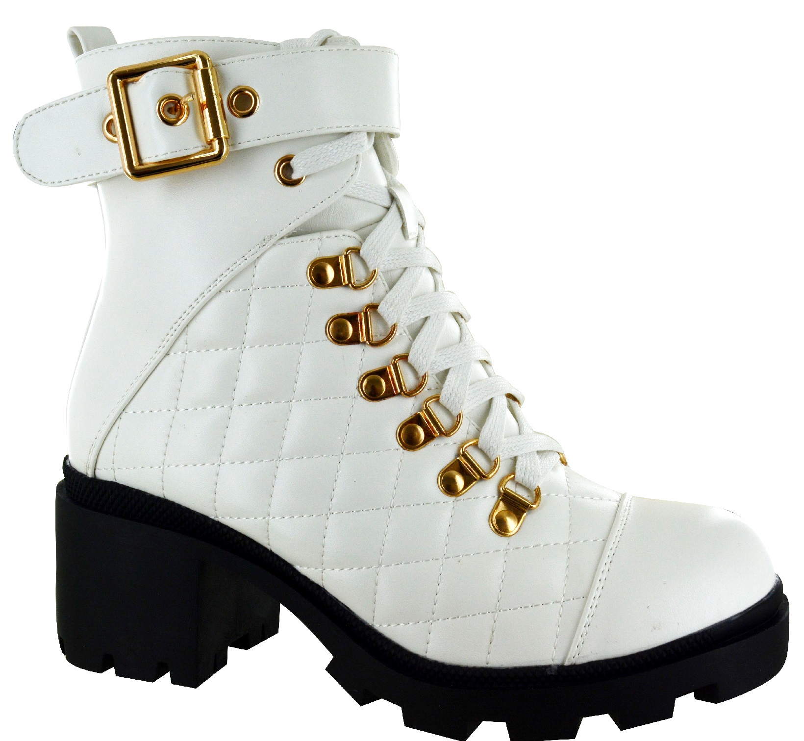 LADIES WOMENS CHUNKY PLATFORM BLOCK HEEL ZIP GOTH PUNK