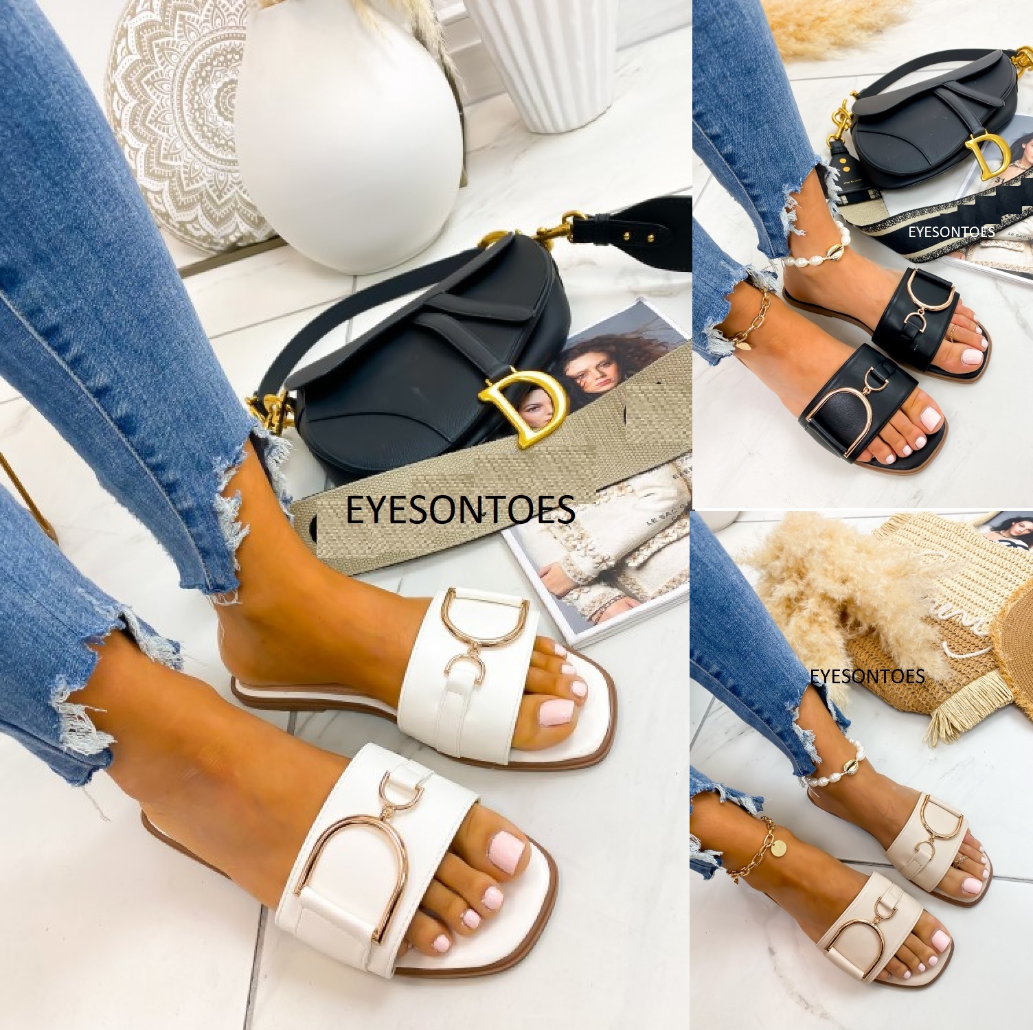 womens summer slides