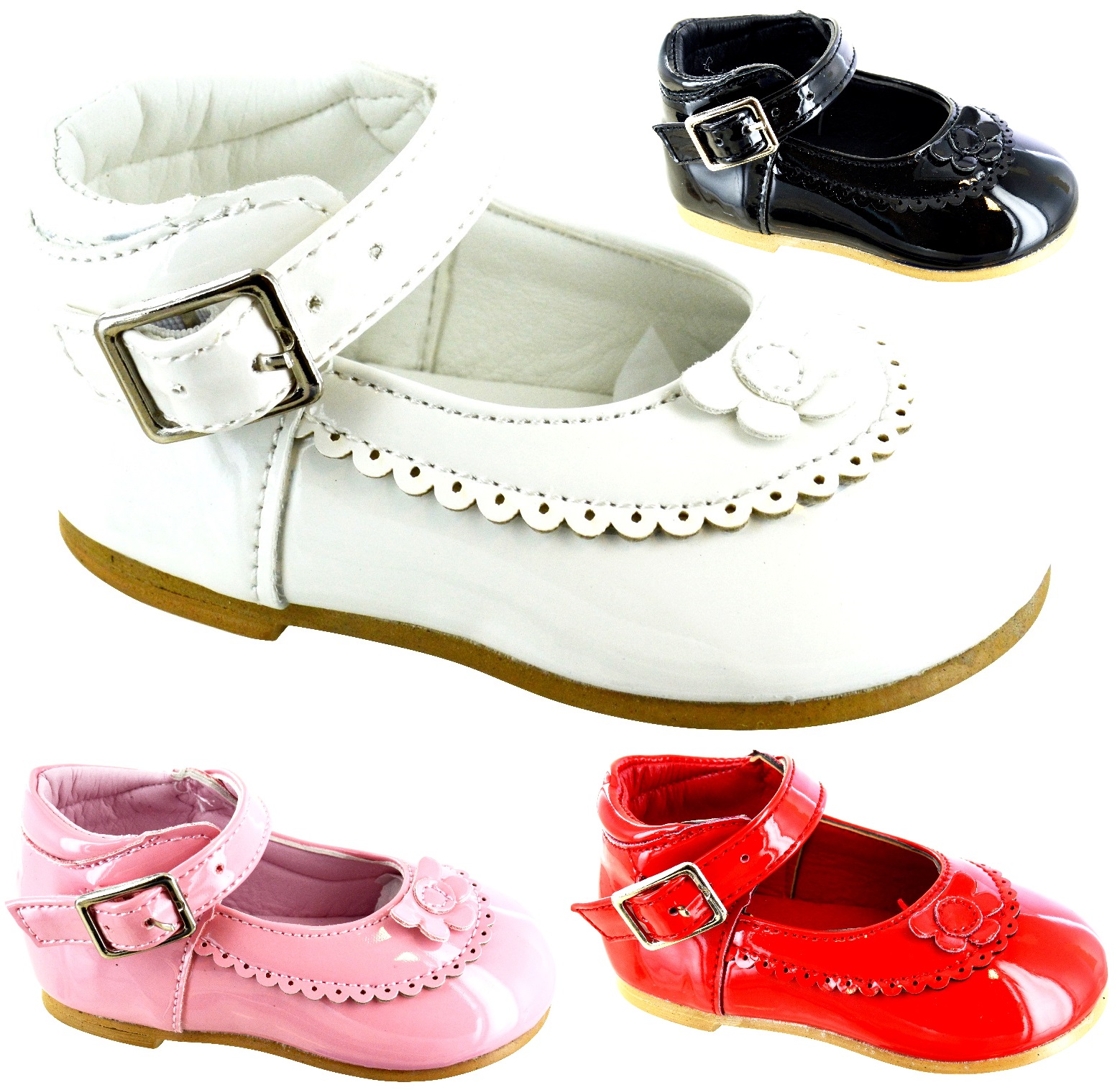 BABY TODDLER INFANTS GIRLS PATENT SHINY WEDDING BIRTHDAY PARTY SHOES SIZES | eBay