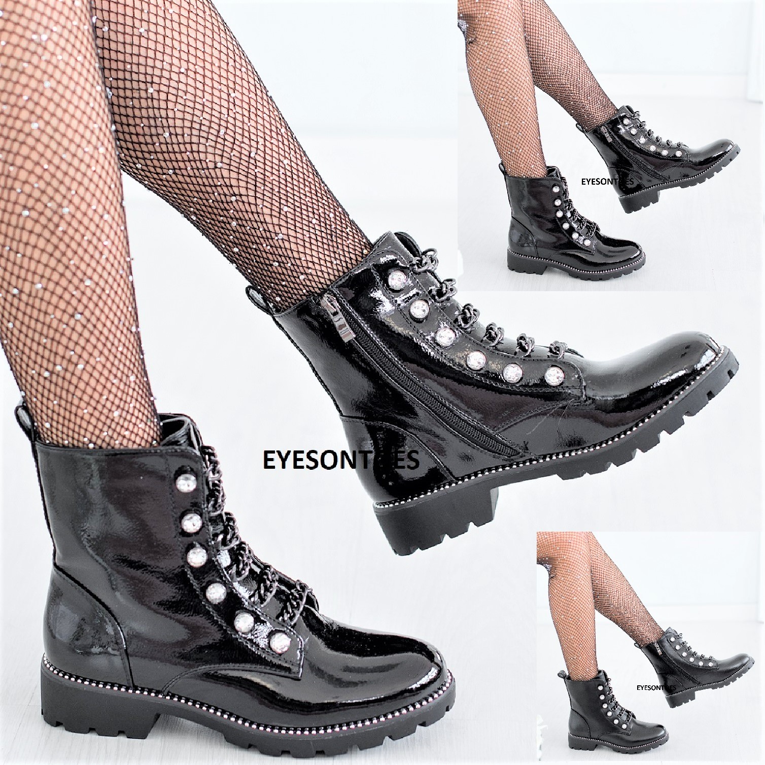 chelsea boots with diamante