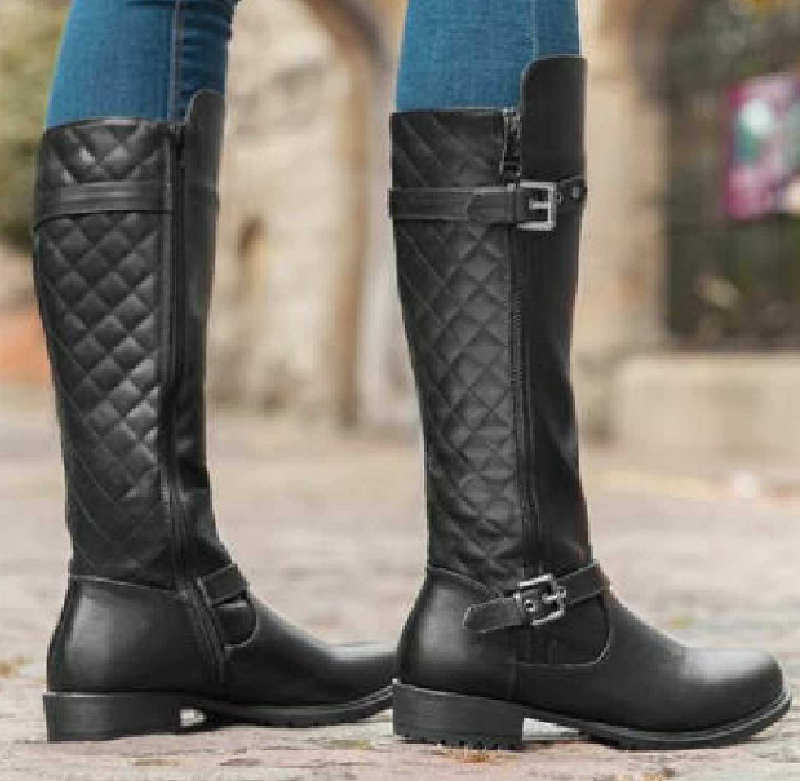 knee high womens biker boots