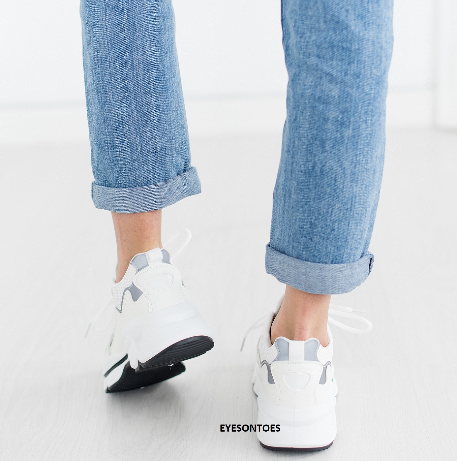 ZAPATILLAS DE MUJER CON CORDONES SUELA GRUESA CORRER DEPORTE GIMNASIO ENTRENADORES TALLA - Imagen 17 de 22