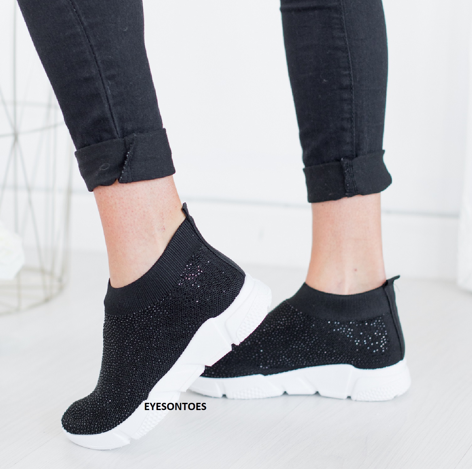 studded sock sneakers